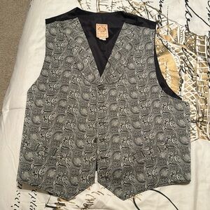 Country style waist coat vest XXL paisley